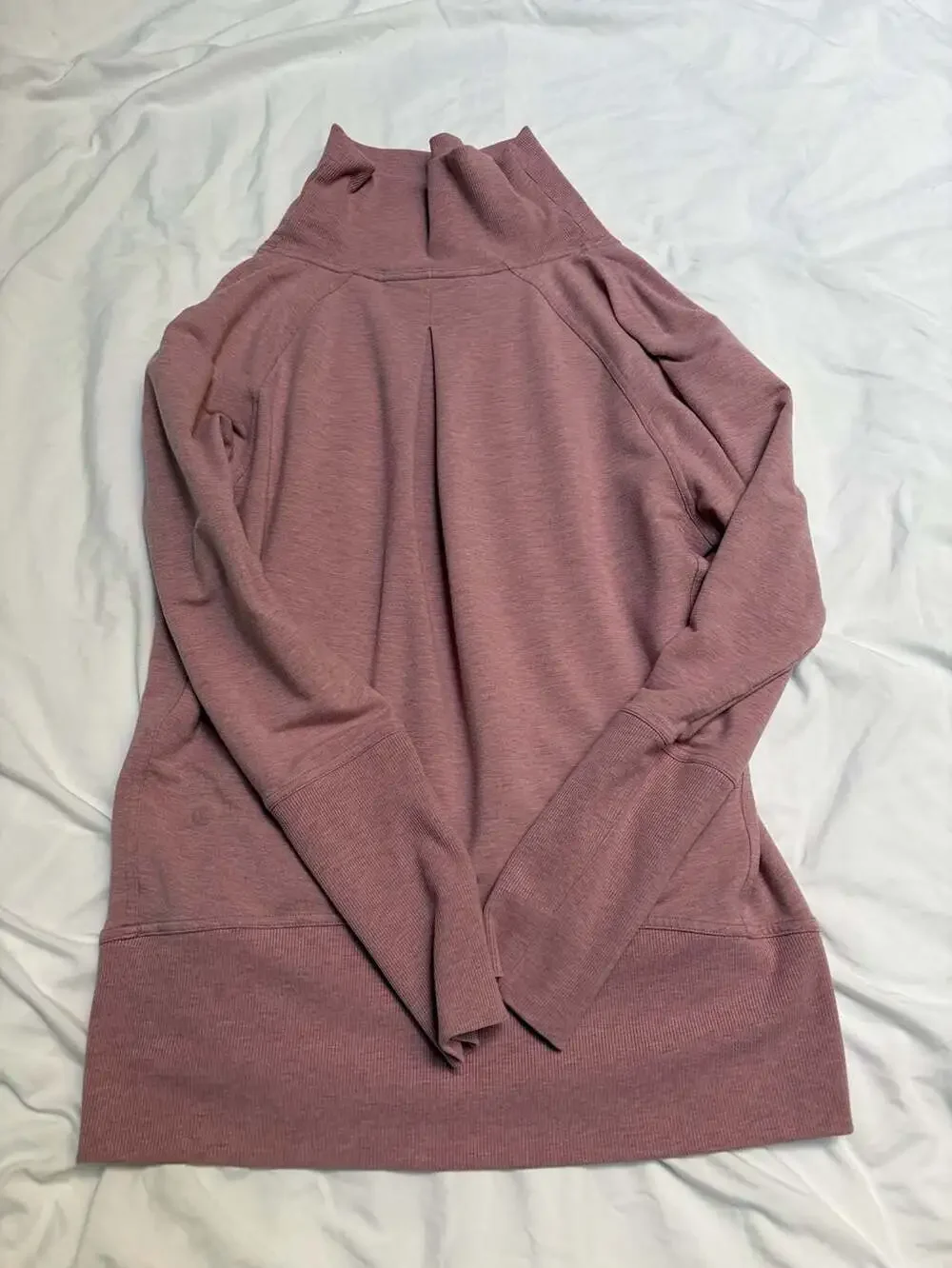 Lululemon Cowl Neck Pullover Sweatshirt Pink Heathered